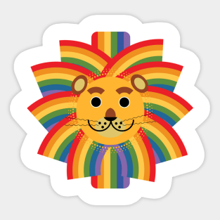 Rainbow Lion Sticker